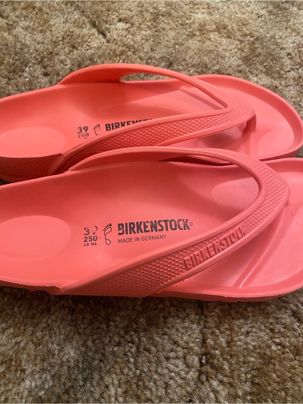 Birkenstock Coral-Pink EVA Thong Sandals - Picture 2 of 8